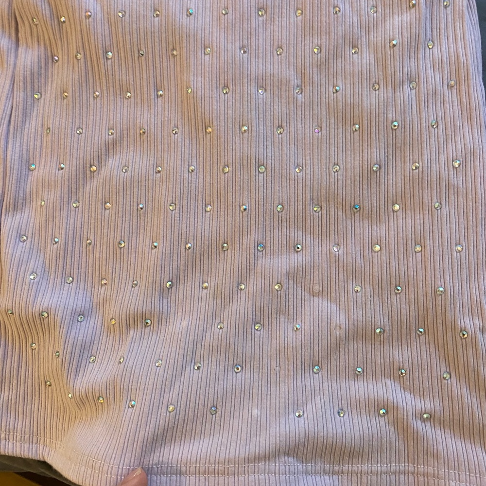 Lavender Rhinestone Mini Dress - Picture 7 of 7